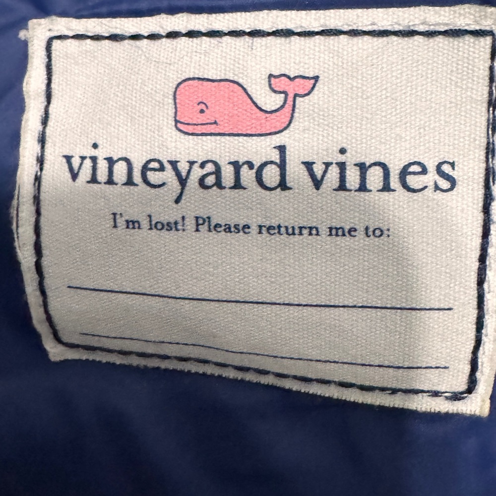 Vineyard Vines Pink and Navy Quilted size large (14) Jacket - Picture 7 of 9